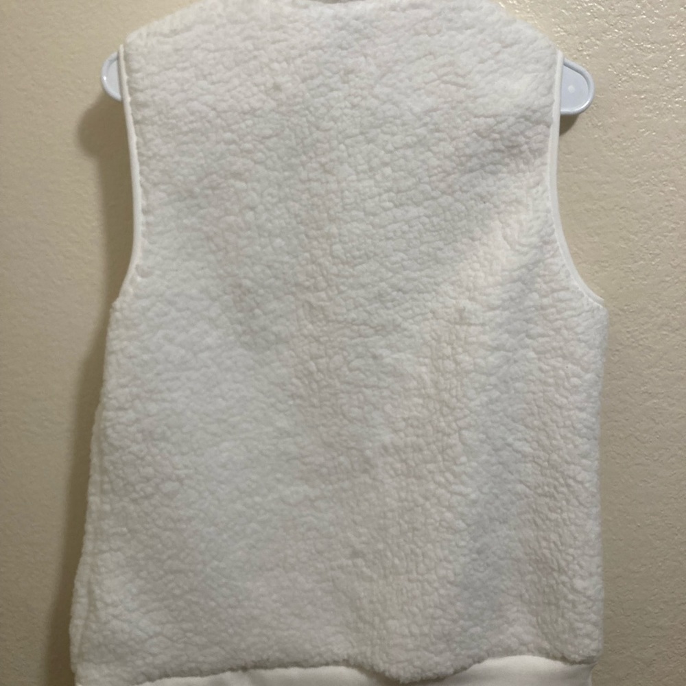 White Fuzzy Vest - Picture 2 of 2